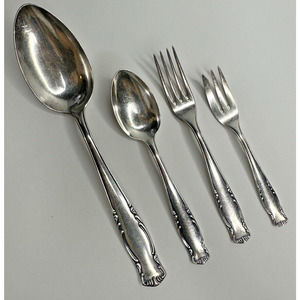 Prunus 90 Solingen Rostfrei German Silver Plated Flatware Replacement 4 pc